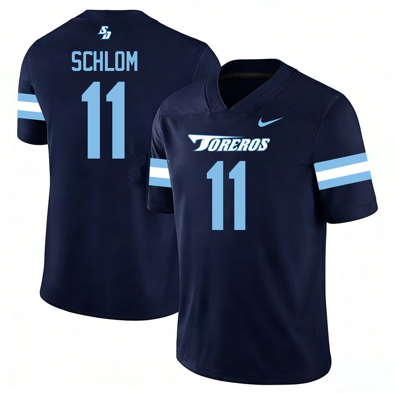 San Diego Toreros #11 Bradley Schlom College Football Jerseys,Uniforms-Navy